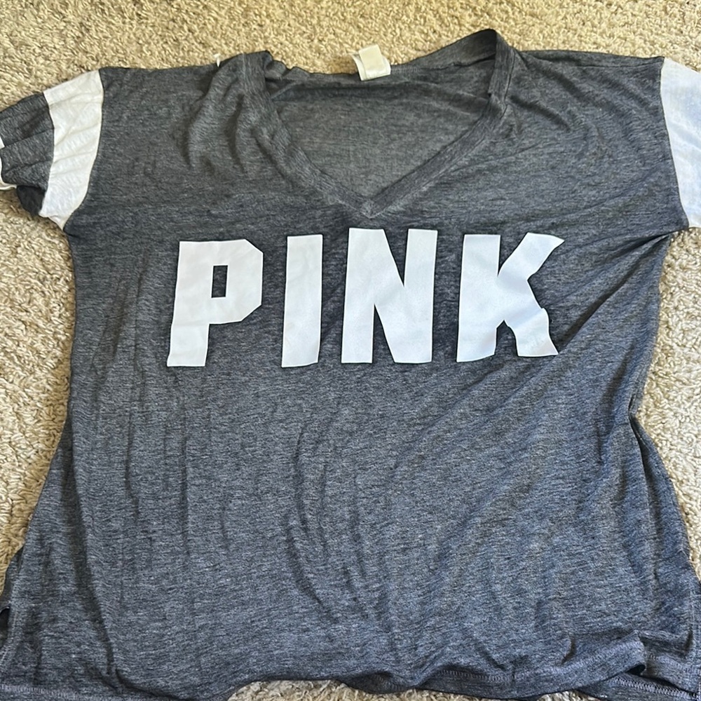 PINK Victoria's Secret Charcoal Tee